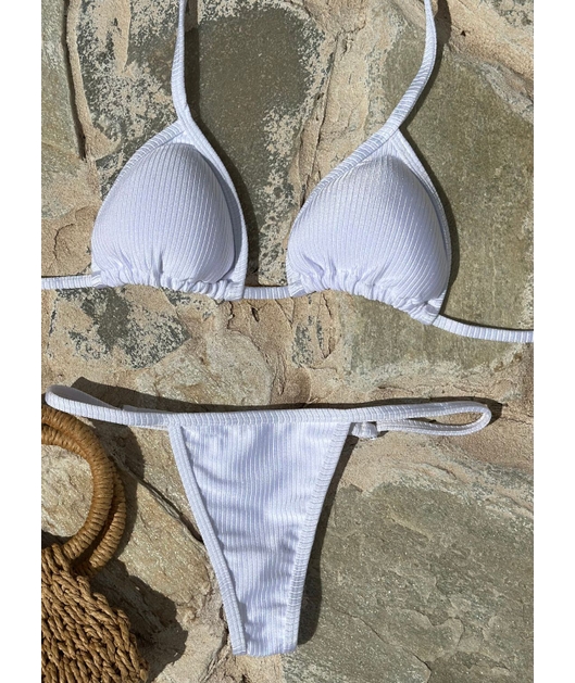 BIQUÍNI CORTININHA CALCINHA COM REGULADOR BRANCO COLEÇÃO CELEBRAR 0207