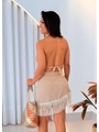 SAÍDA DE PRAIA PAREÔ COM FRANJA NA SEDINHA NUDE CM02 - 2