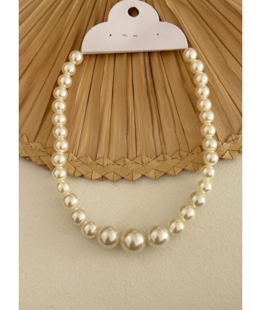 ACESSÓRIO DE PRAIA COLAR PÉROLA OFF WHITE