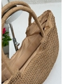 BOLSA DE PALHA BEGE TERRA E MAR - 2
