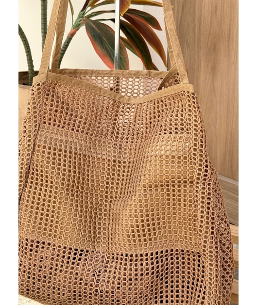 BOLSA TOTE TELADA MARROM