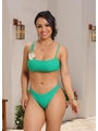 BIQUÍNI TOP FLOR CALCINHA ASA DELTA VERDE COLEÇÃO BEACH GLAM - 1