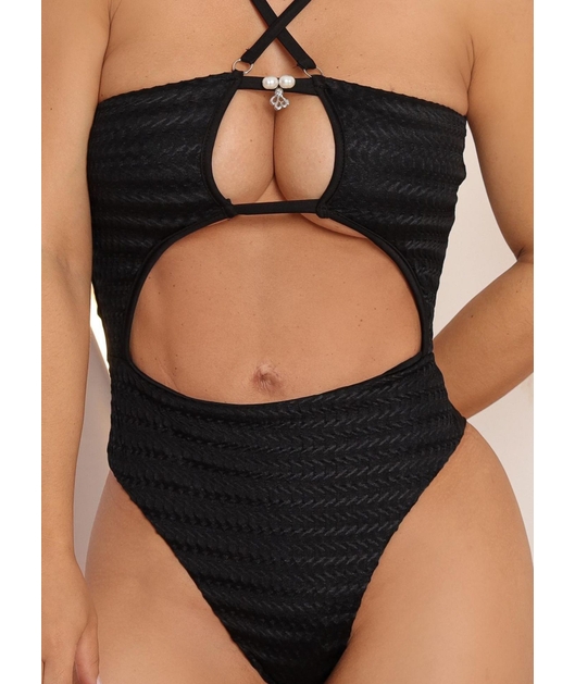 MAIÔ RECORTES PRETO COLEÇÃO VIBRANTE