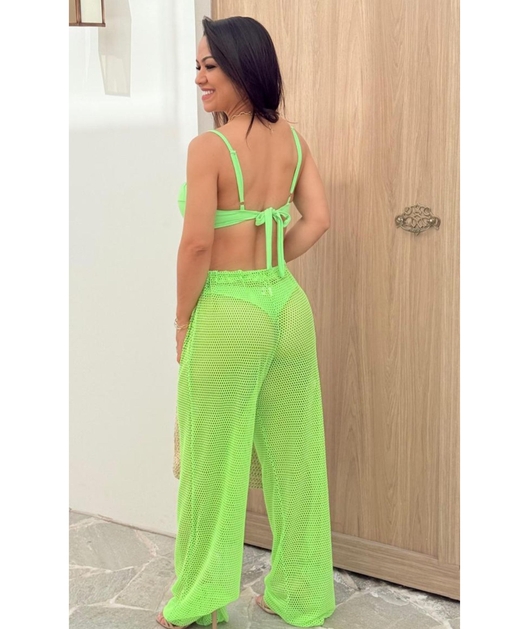 SAÍDA DE PRAIA CALÇA NO ARRASTÃO VERDE NEON COLEÇÃO NEON 3103