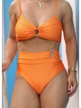 BIQUÍNI TOP ARGOLA CALCINHA ALTA LARANJADO COLEÇÃO IBIZA - 3