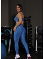 CONJUNTO FITNESS TOP COM CALÇA AZUL COLEÇÃO FEBELA MOVE - 2