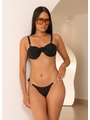 BIQUÍNI MEIA TAÇA NÓ CALCINHA DE AMARRAR PRETO COLEÇÃO SOLARE - 1