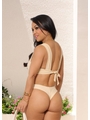 BIQUÍNI TOP ARGOLA CALCINHA ASA DELTA NUDE COLEÇÃO VERANEIO - 2