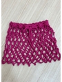 SAÍDA DE PRAIA NO CROCHÊ MINI SAIA ROSA 0104 - 3