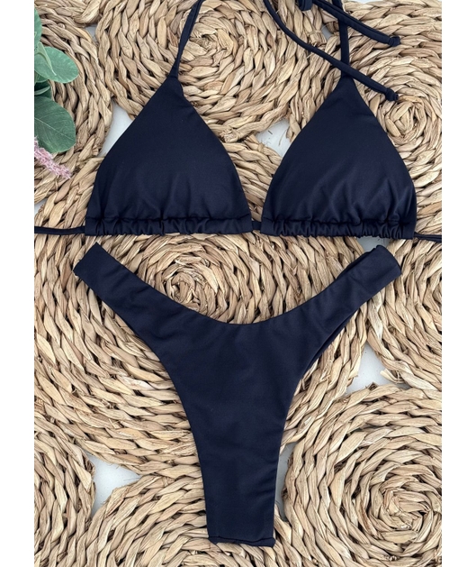 BIQUÍNI CORTININHA CALCINHA ASA DELTA PRETO COLEÇÃO CALIENTE