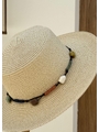 CHAPÉU DE PALHA PEDRAS RÚSTICA OFF WHITE - 2
