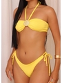BIQUÍNI TOP CONCHA CALCINHA DE AMARRAR AMARELO COLEÇÃO PUNTA CANA - 3