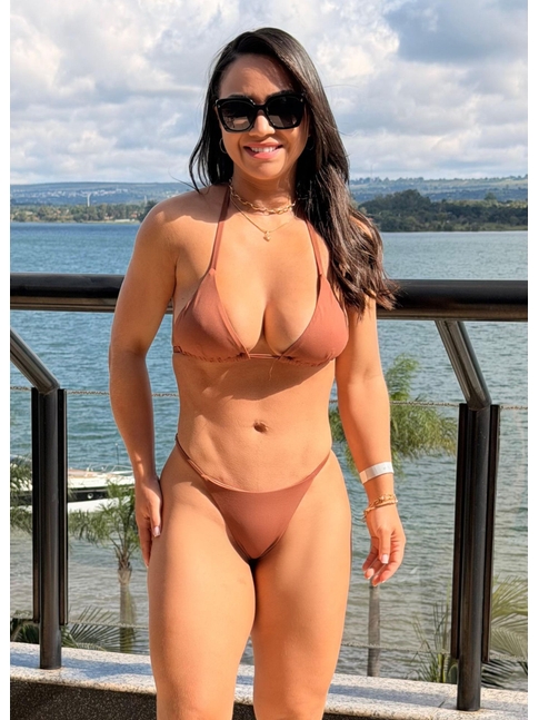 BIQUÍNI CORTININHA MARQUINHA DA FEBELA MARROM  NATHYY78