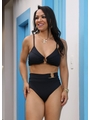 BIQUÍNI TOP ARGOLA CALCINHA ALTA PRETO COLEÇÃO IBIZA - 1
