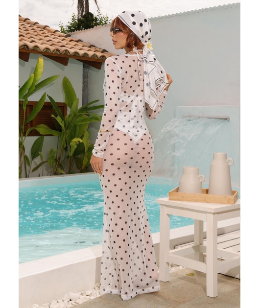 SAÍDA DE PRAIA LONGA NO TULE BRANCA COLEÇÃO PÉTIT POÁ