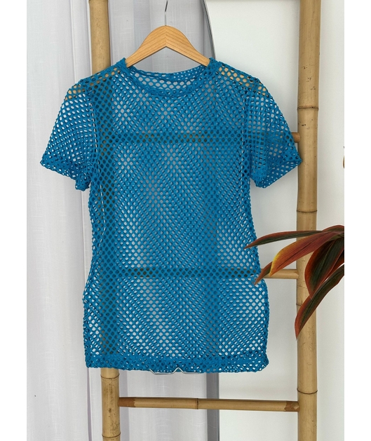 CAMISETA MANGA CURTA ARRASTÃO AZUL