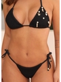 BIQUÍNI CORTININHA CONCHAS CALCINHA DE AMARRAR PRETO COLEÇÃO CLAREIA - 3