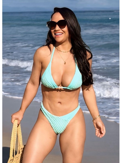 BIQUÍNI CORTININHA RECORTE CALCINHA ASA DELTA VERDE ÁGUA COLEÇÃO BRISA II