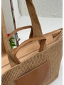 BOLSA DE PALHA GRANDE BEGE MALIBU - 2