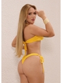 BIQUÍNI TOP ALÇAS REMOVÍVEIS CALCINHA DE AMARRAR AMARELO COLEÇÃO FEST NEW YEAR - 2