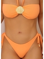BIQUÍNI TOP CONCHA CALCINHA DE AMARRAR LARANJADO COLEÇÃO PUNTA CANA - 3