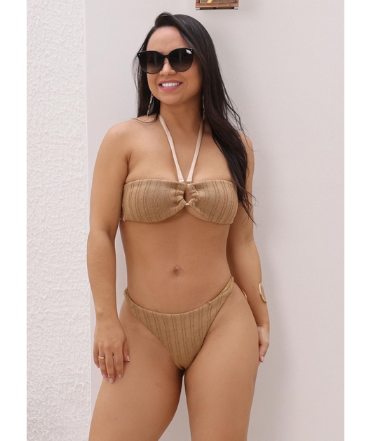 BIQUÍNI TOP ORGANIC CALCINHA ASA DELTA NUDE COLEÇÃO PARATI