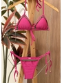 BIQUÍNI CORTININHA CALCINHA DE AMARRAR ROSA COLECAO MARÉ ALTA BOSS04 - 4