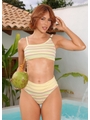 BIQUÍNI TOP NULA MANGA CALCINHA ALTA AMARELO COLEÇÃO ÁGUA DE COCO - 1