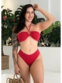 BIQUÍNI TOP ARGOLA CALCINHA TRADICIONAL VERMELHO COLEÇÃO CALIENTE - 1