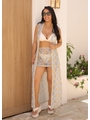 SAÍDA DE PRAIA CONJUNTO CAPA COM SAIA ESTAMPA SICÍLIA COLEÇÃO FRUIT - 1
