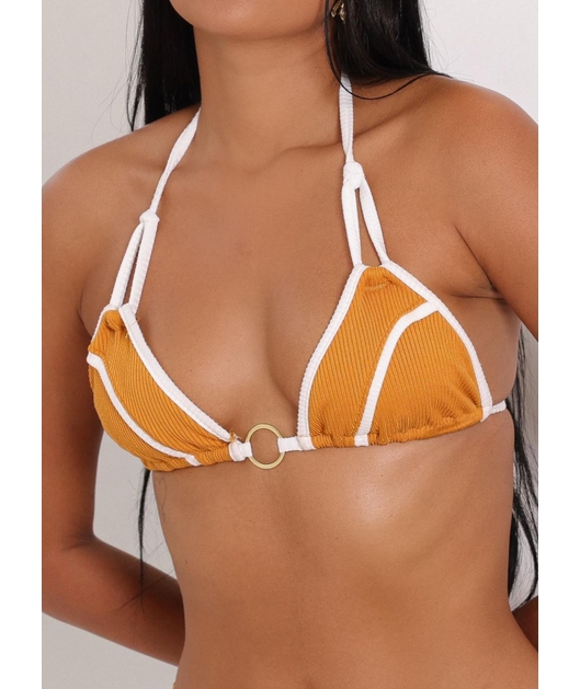 BIQUÍNI CORTININHA VIVO CALCINHA ASA DELTA CARAMELO COLEÇÃO ÁGUA VIVA VAN12