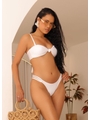 BIQUÍNI TOP NÓ CALCINHA STRAPPY BRANCO COLEÇÃO COR DO PECADO - 1