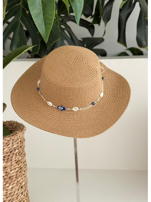 CHAPÉU DE PRAIA OLHO GREGO BEGE