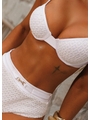BIQUÍNI MEIA TAÇA CROCHÊ CALCINHA ALTA BRANCO COLEÇÃO CELEBRATION - 2