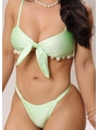 BIQUÍNI TOP PÉROLAS CALCINHA FIO DUPLO VERDE CLARO COLEÇÃO FUNDO DO MAR - 3