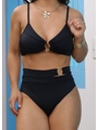 BIQUÍNI TOP ARGOLA CALCINHA ALTA PRETO COLEÇÃO IBIZA - 3