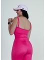 CONJUNTO FIT TRILOBAL TOP PLISSADO CALÇA COS ALTO ROSA - 2