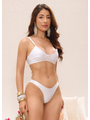 BIQUÍNI TOP PÉROLA CALCINHA ASA DELTA BRANCO COLEÇÃO PARTIU PRAIA - 1