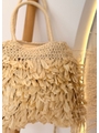 BOLSA DE PALHA OFF WHITE COM TEXTURA ORGANIC - 2