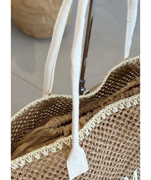 BOLSA DE PALHA GRANDE MARROM SUMMER
