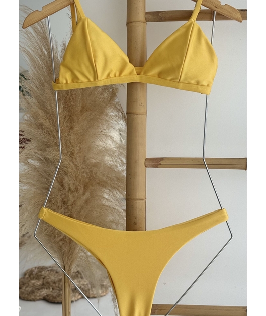 BIQUÍNI TRILOBAL REGULADOR CALCINHA EMPINA BUMBUM AMARELO COLEÇÃO BRASIL RAIZ