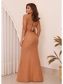 SAÍDA DE PRAIA VESTIDO LONGO LUMIÈRE MARROM COLEÇÃO FESTEJAR CM01 - 2