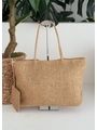 BOLSA DE PRAIA GRANDE BEGE ECO - 1