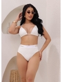 BIQUÍNI CORTININHA CALCINHA ALTA BRANCO COLEÇÃO LUAL M34 - 1