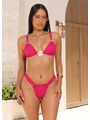 BIQUÍNI CORTININHA FLOR CALCINHA RECORTE ROSA COLEÇÃO BEACH GLAM - 1