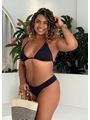 BIQUÍNI CORTININHA CALCINHA BORBOLETA PRETO COLEÇÃO CALIENTE - 1