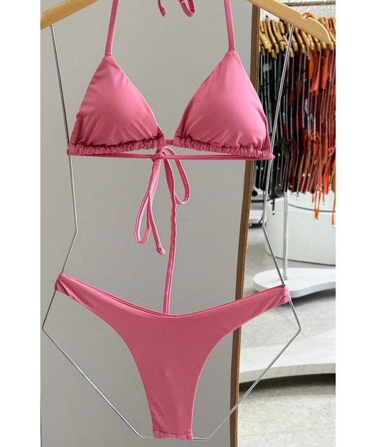 BIQUÍNI CORTININHA CALCINHA ASA DELTA ROSA SECO COLEÇÃO BASIC VAN03