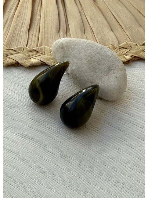 ACESSÓRIO DE PRAIA BRINCO ESFERA VERDE ESMERALDA