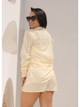SAÍDA DE PRAIA CAMISA COM SHORT LISTRA AMARELA COLEÇÃO VERÃO EUROPEU - 2