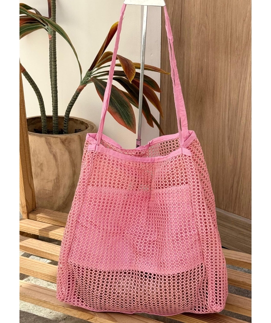 BOLSA TOTE TELADA ROSA